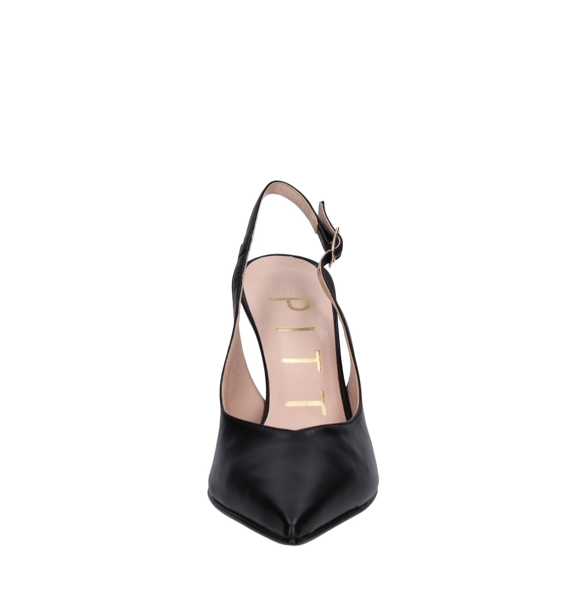 Décolleté slingback in pelle 
