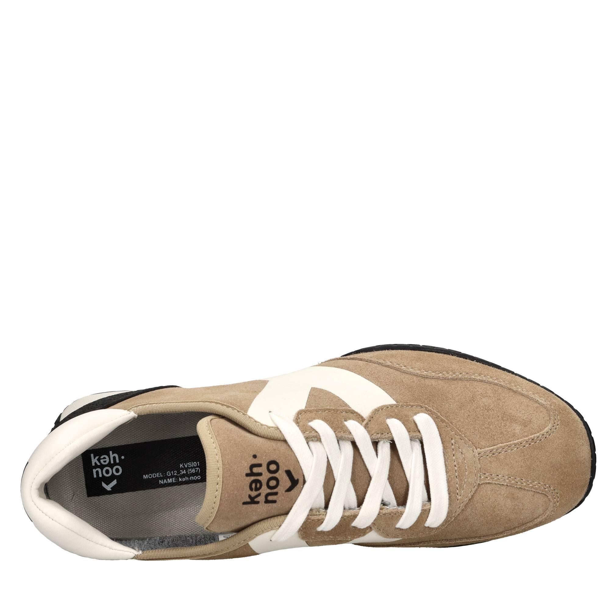 Sneakers in camoscio, tessuto e gomma 