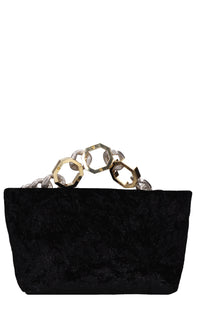 Borsa mini Jessye in velluto 