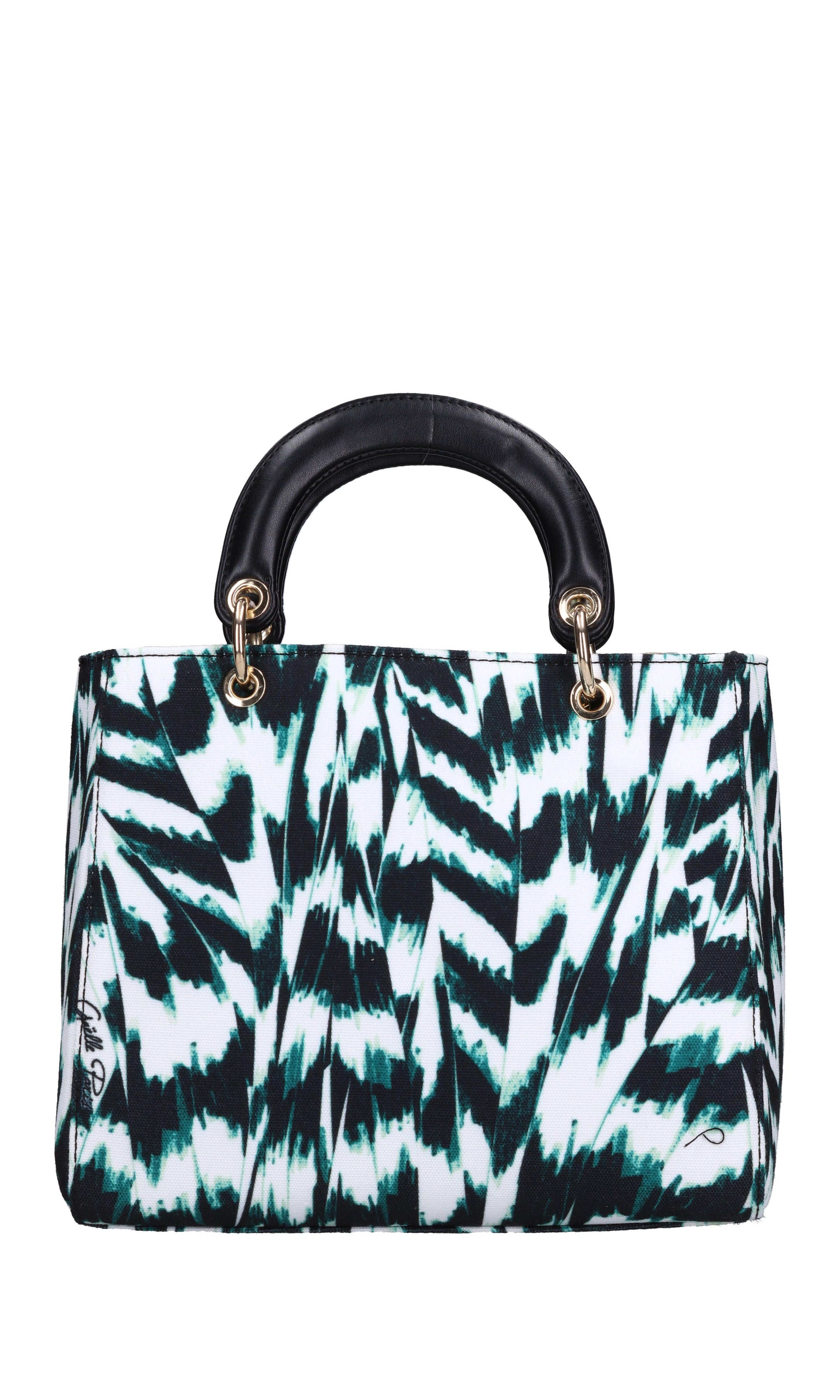 Borsa in tessuto ed ecopelle 