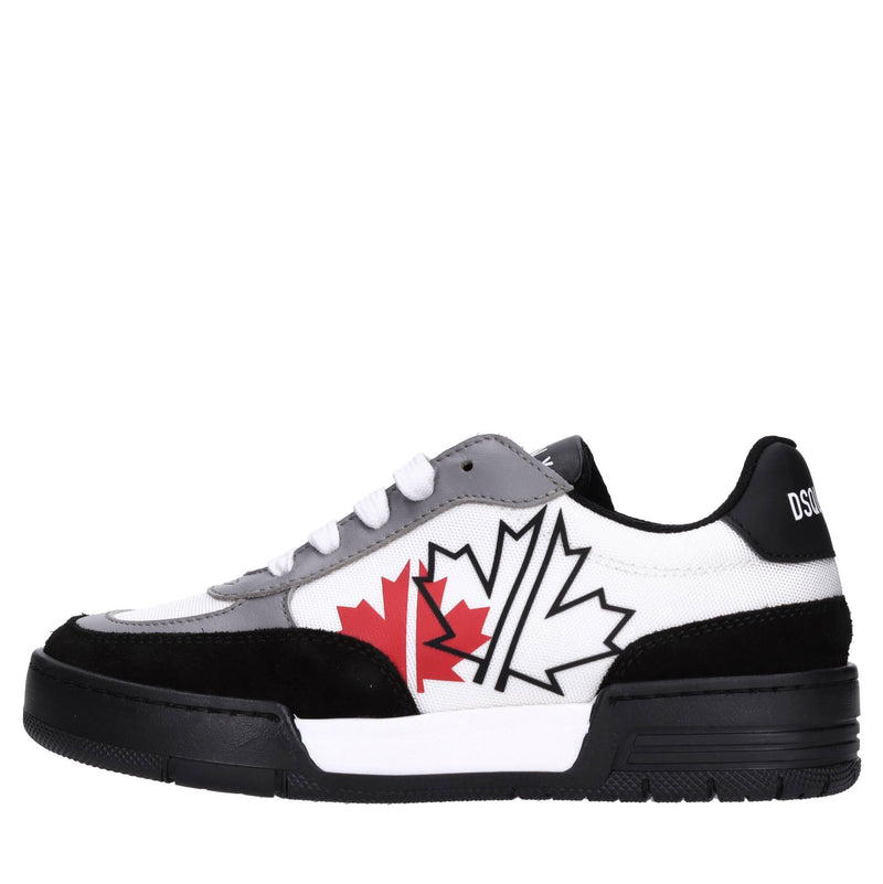 Sneakers in camoscio e tessuto 