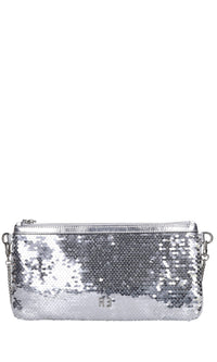 Borsa in ecopelle con pailettes 
