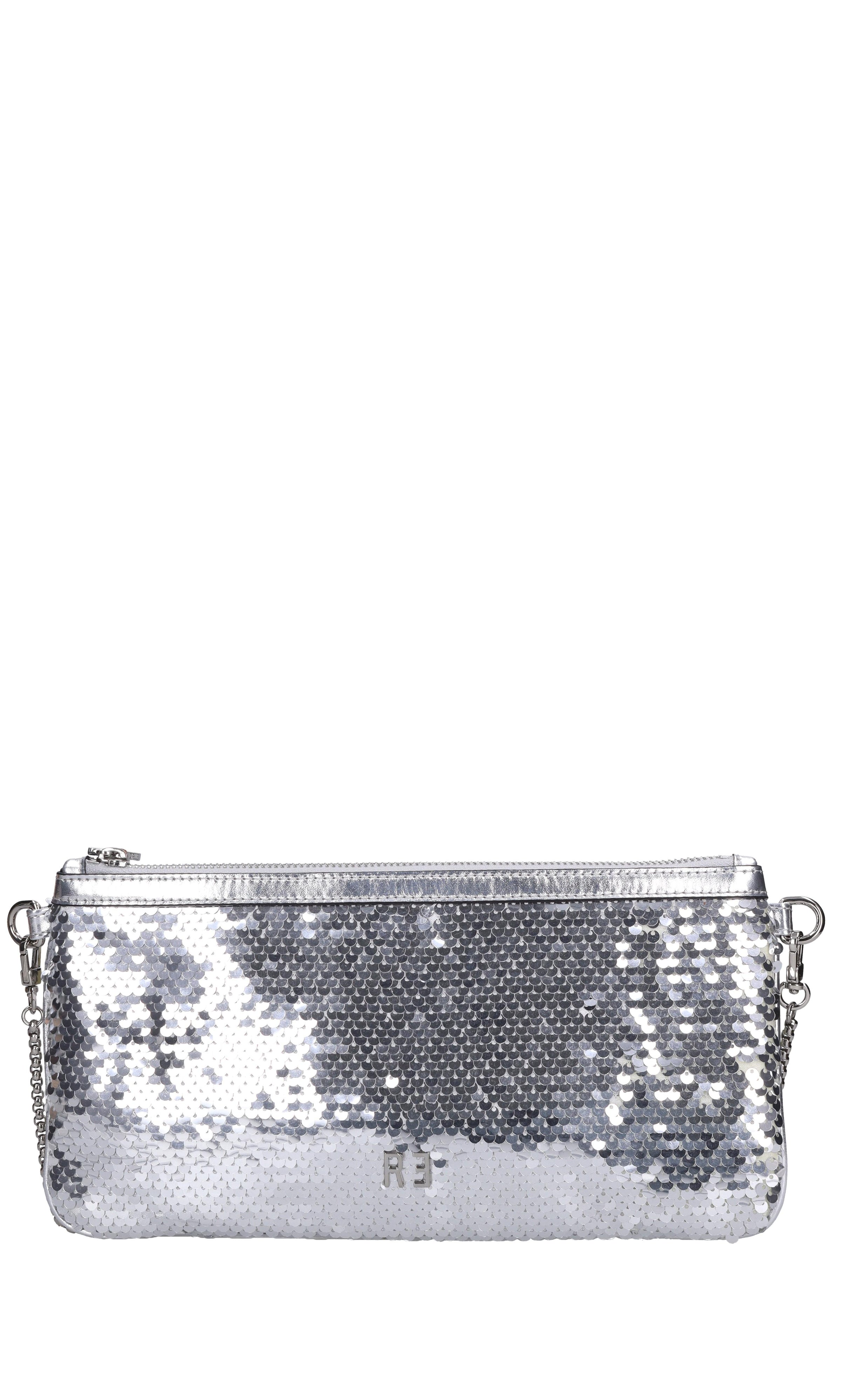 Borsa in ecopelle con pailettes 