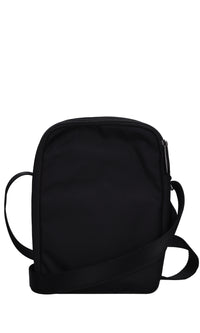 Borsa in pelle e tessuto 