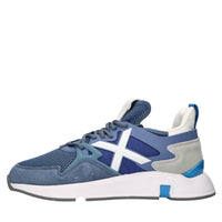 Sneakers in pelle e tessuto 