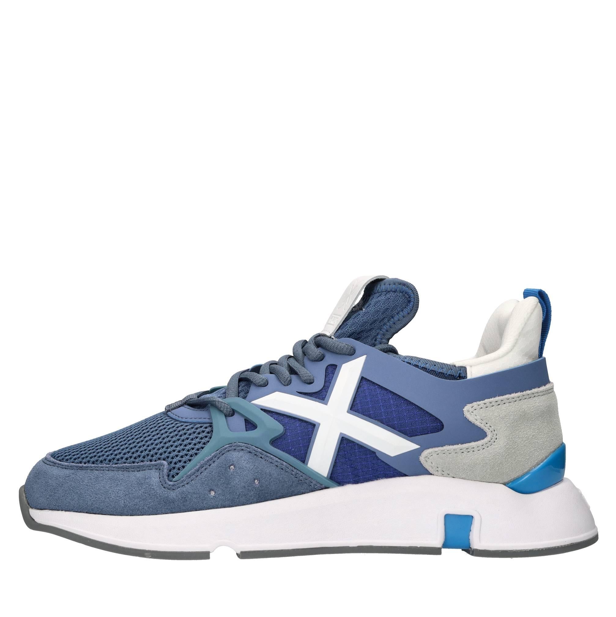 Sneakers in pelle e tessuto 