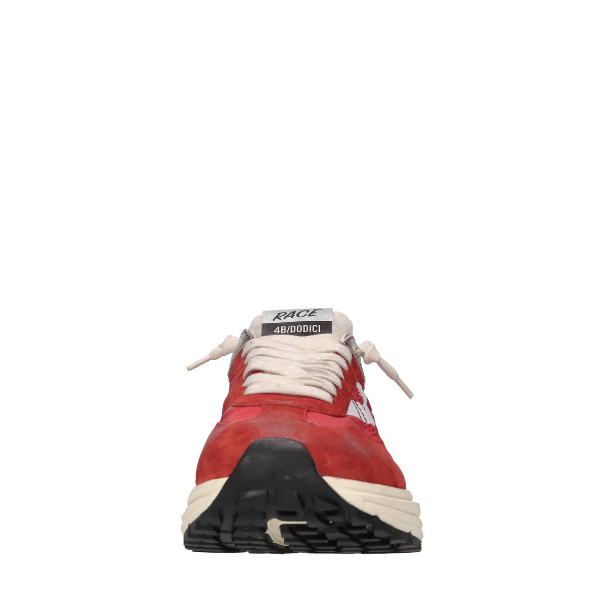 Sneakers in pelle e tessuto 