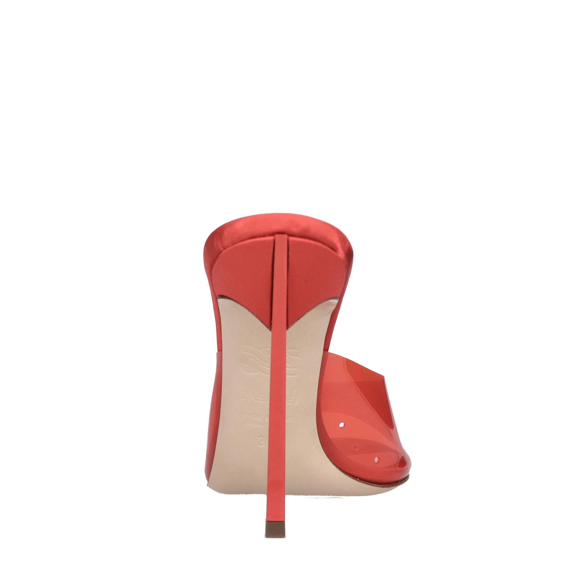 Mules Blade in plexi e raso 