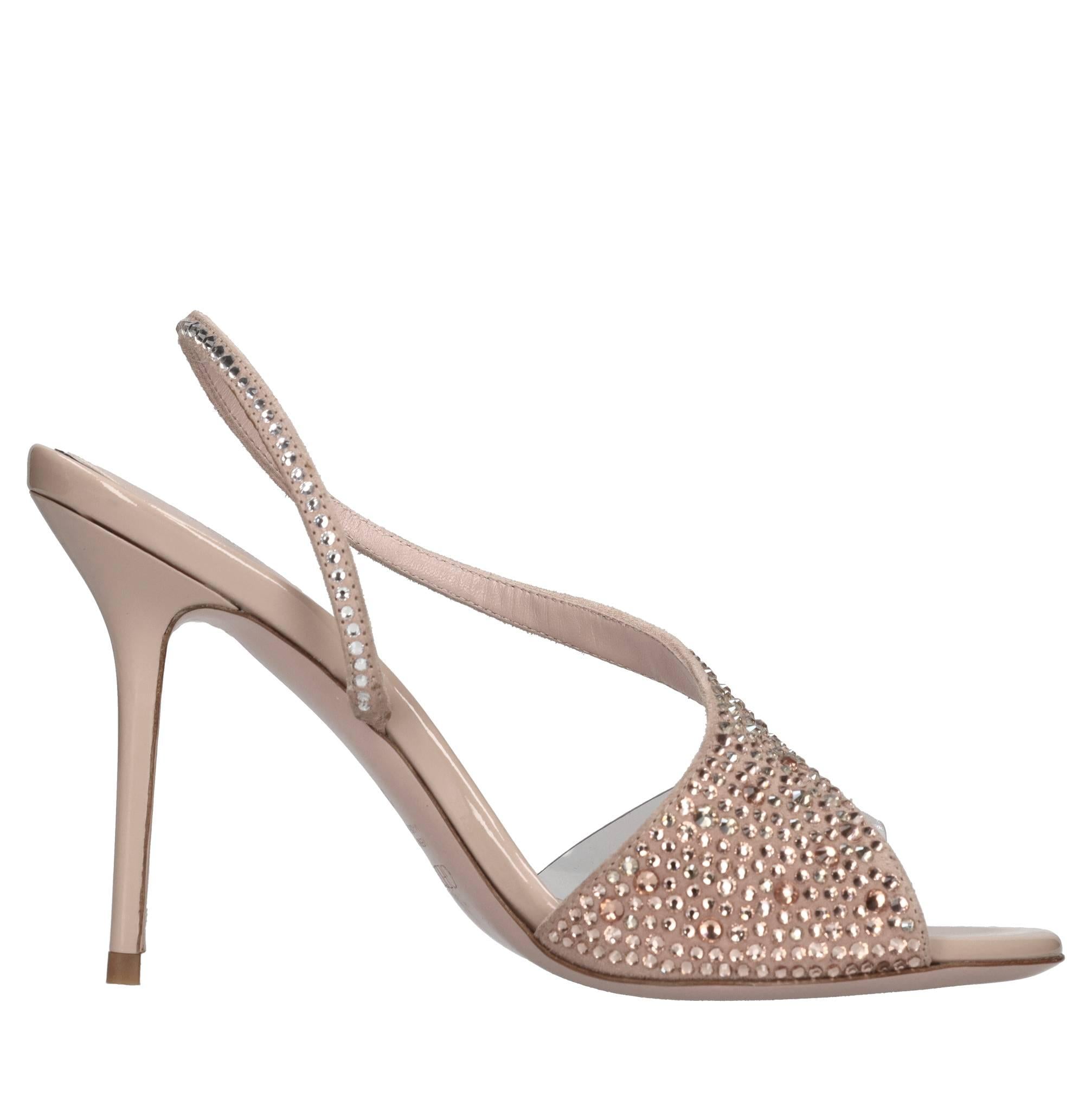 Sandali Candice in camoscio e strass 