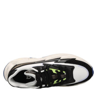 Sneakers Run Row in pelle e tessuto 