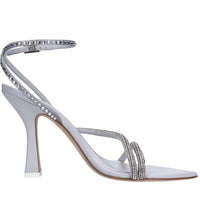 Sandali in pelle cristalli e strass 