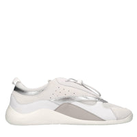 Sneakers in pelle e tessuto 