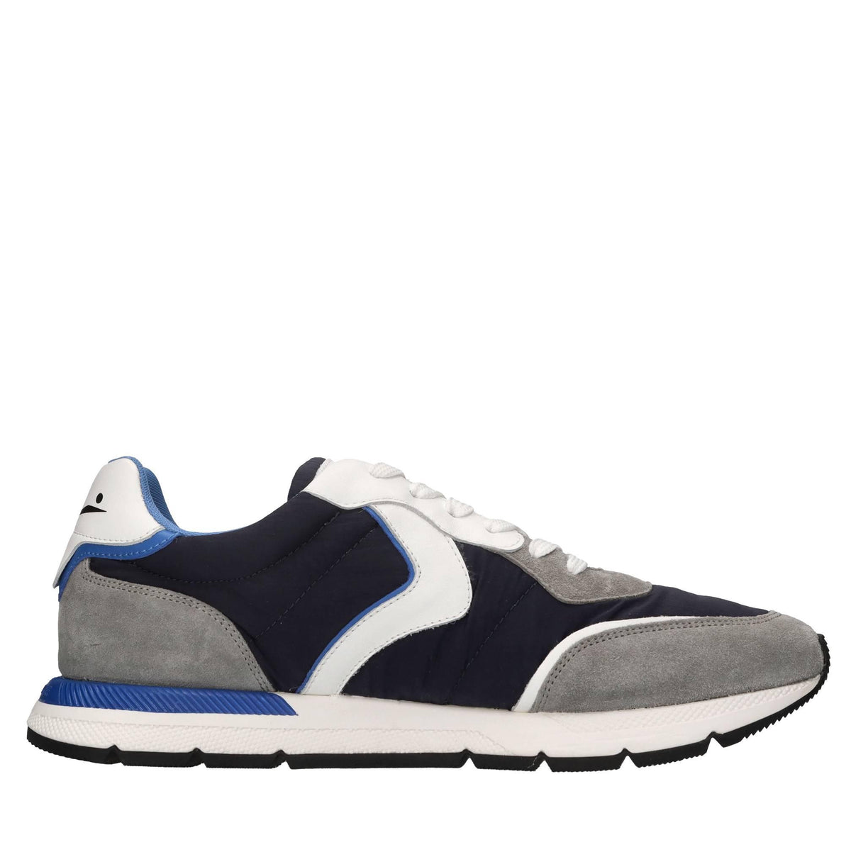 Sneakers in pelle e tessuto 