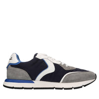 Sneakers in pelle e tessuto 