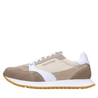 Sneakers in pelle e tessuto 