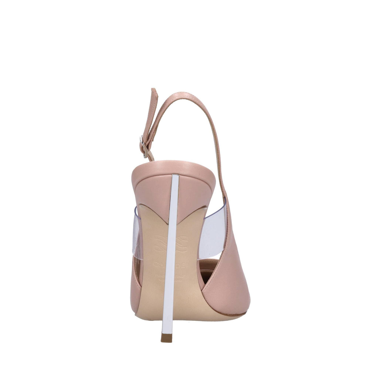 Décolleté Slingback Blade in pelle e plexy 
