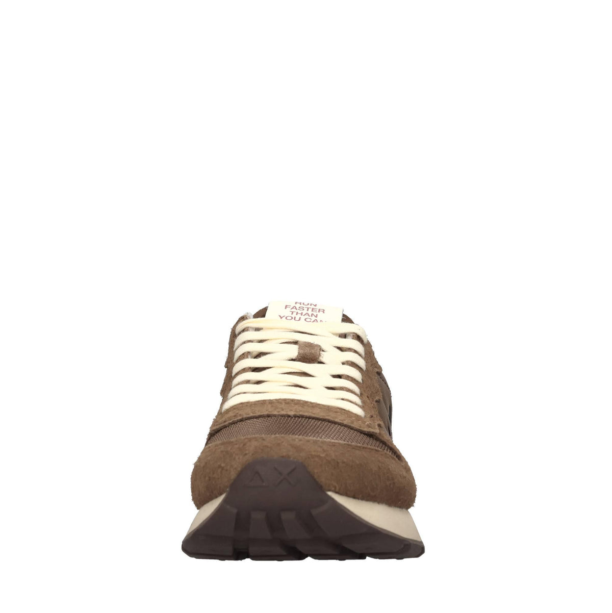 Sneakers in camoscio e tessuto 