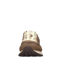 Sneakers in camoscio e tessuto 