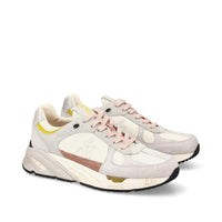 Sneakers in camoscio pelle e tessuto 