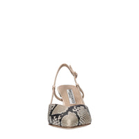 Décolleté slingback in pelle 