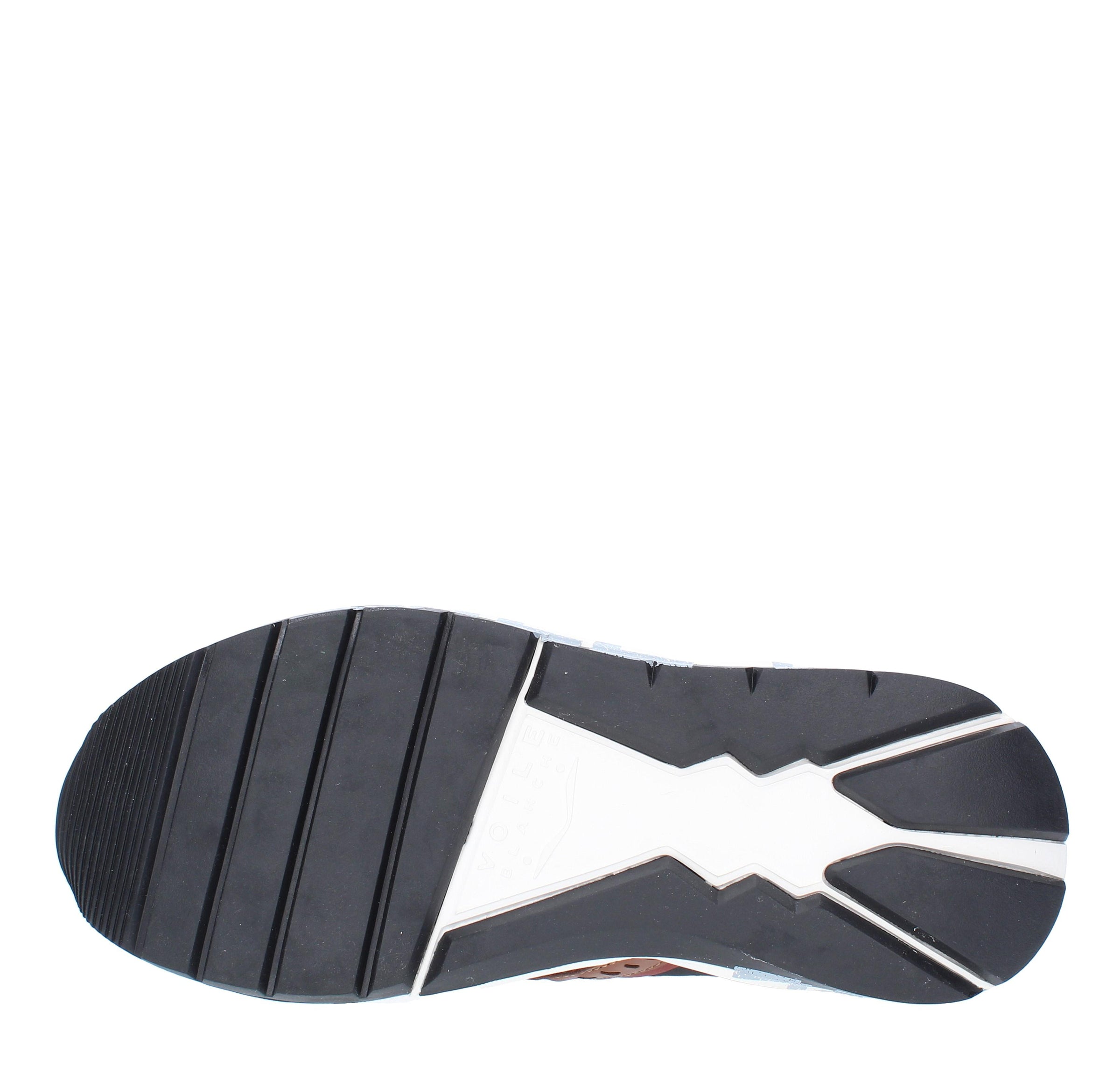 Sneakers in camoscio pelle e tessuto 