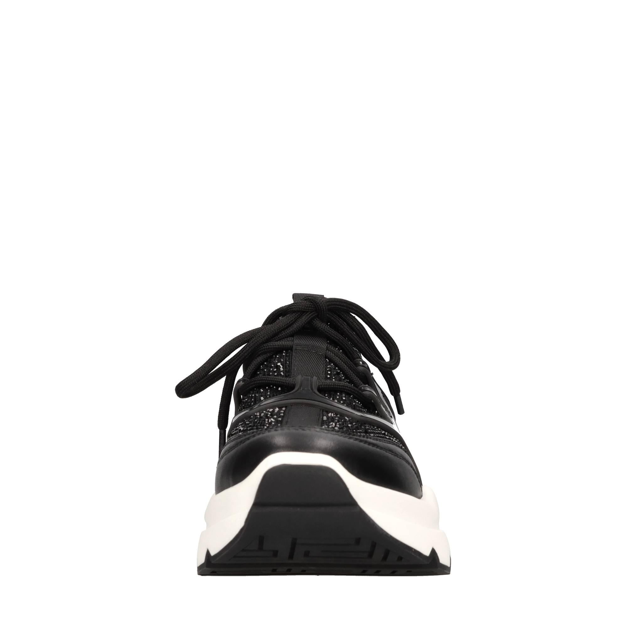 Sneakers in pelle e tessuto 