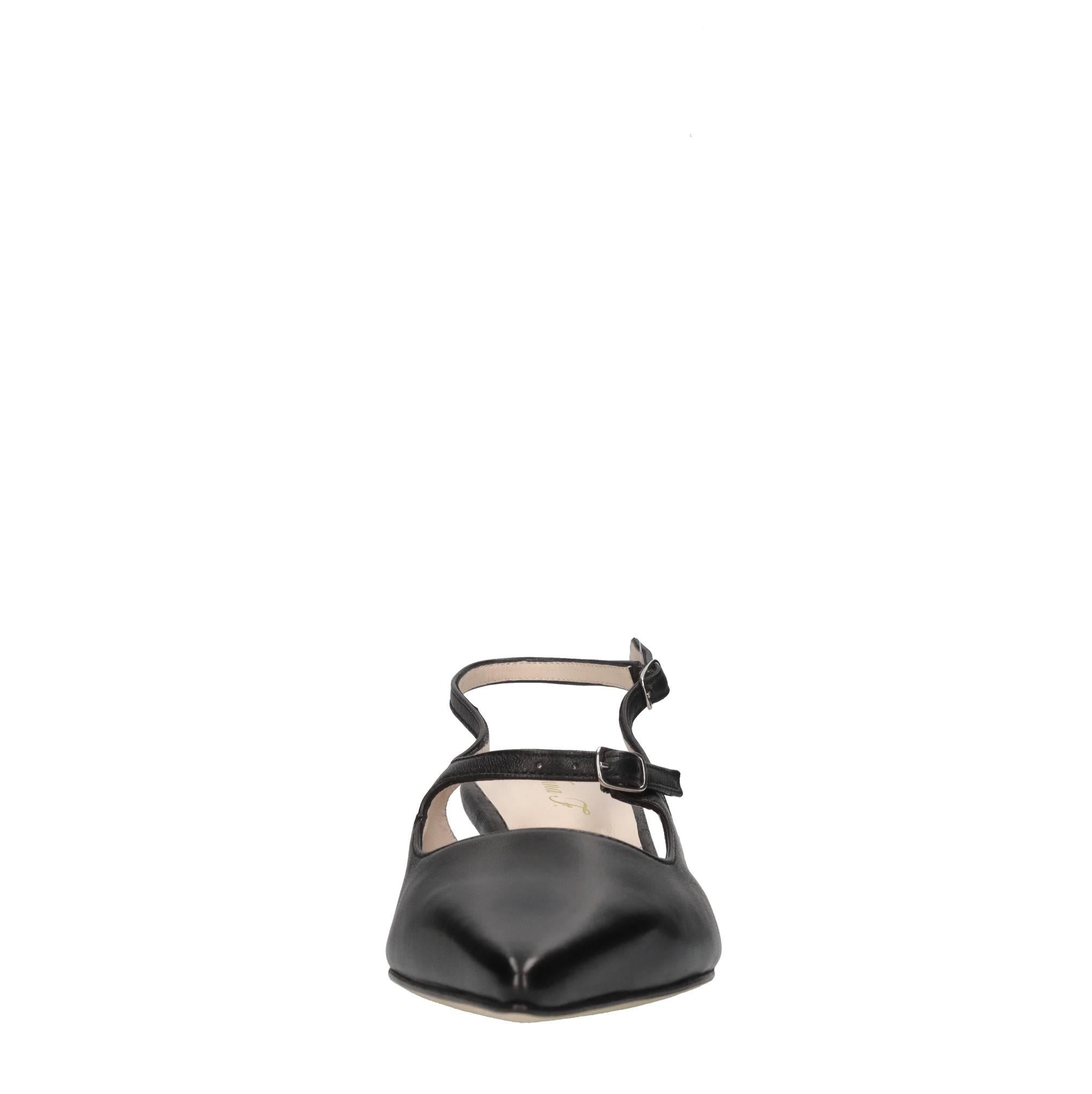 Décolleté slingback in pelle 