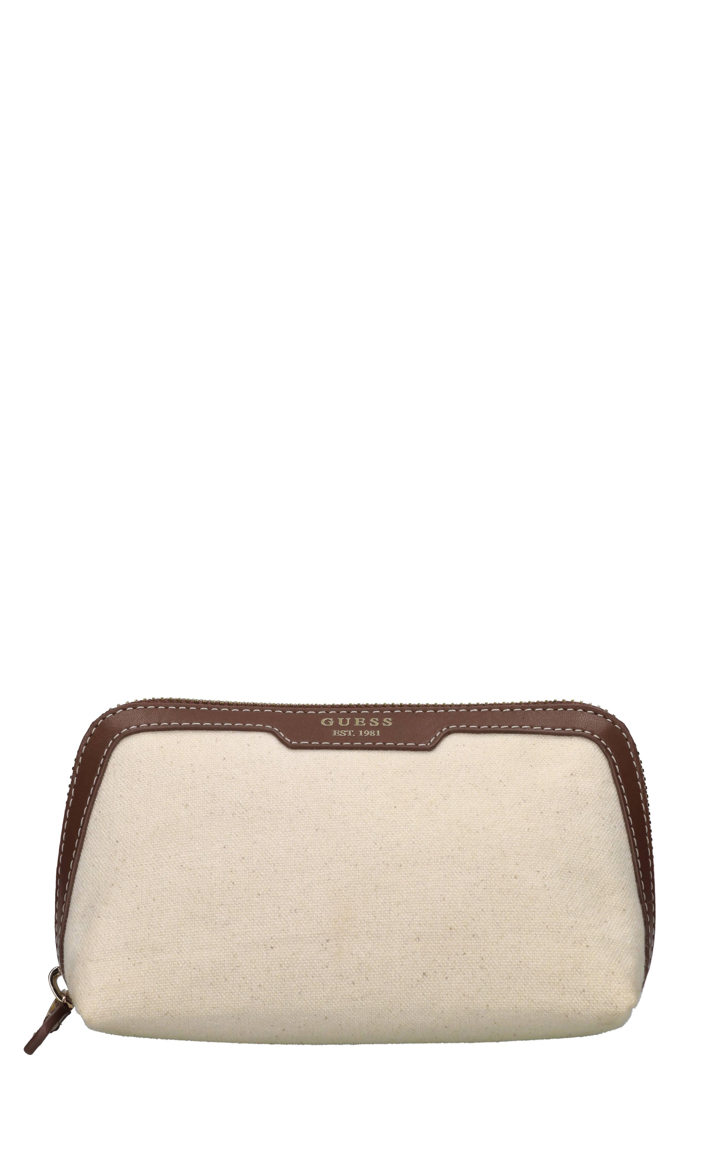 Beauty case in ecopelle e tessuto 