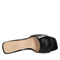 Mules in pelle e vernice 