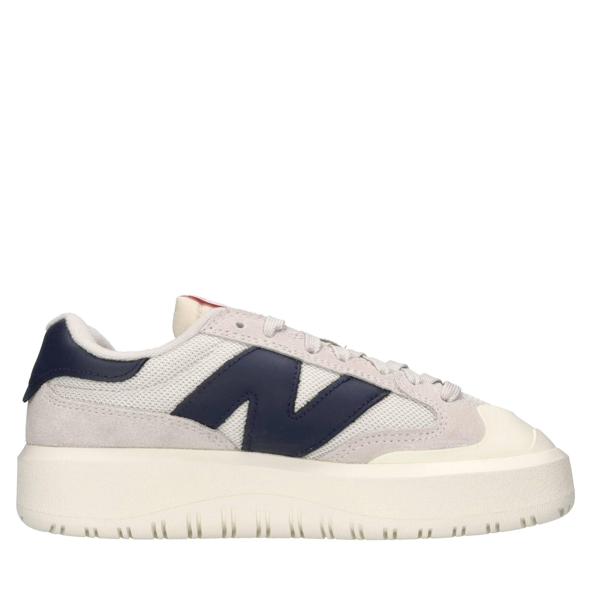 Sneakers in pelle e tessuto 