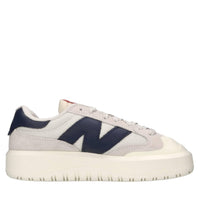 Sneakers in pelle e tessuto 