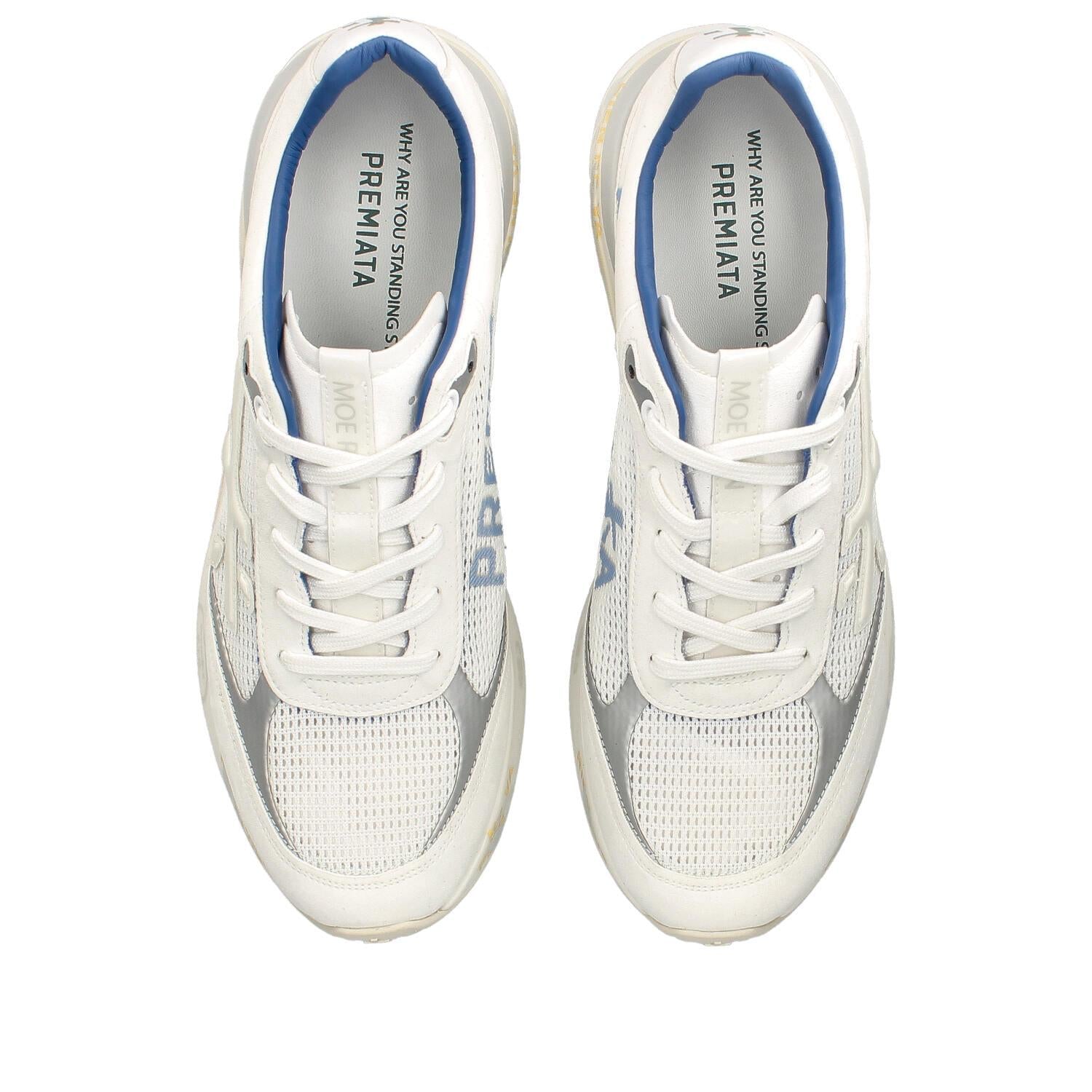 Sneakers in camoscio ecopelle e tessuto 