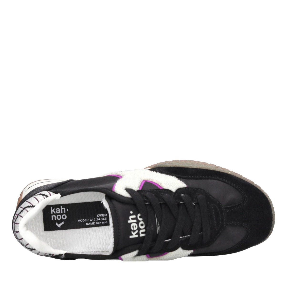 Sneakers in camoscio, tessuto e gomma 