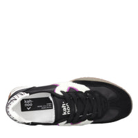 Sneakers in camoscio, tessuto e gomma 