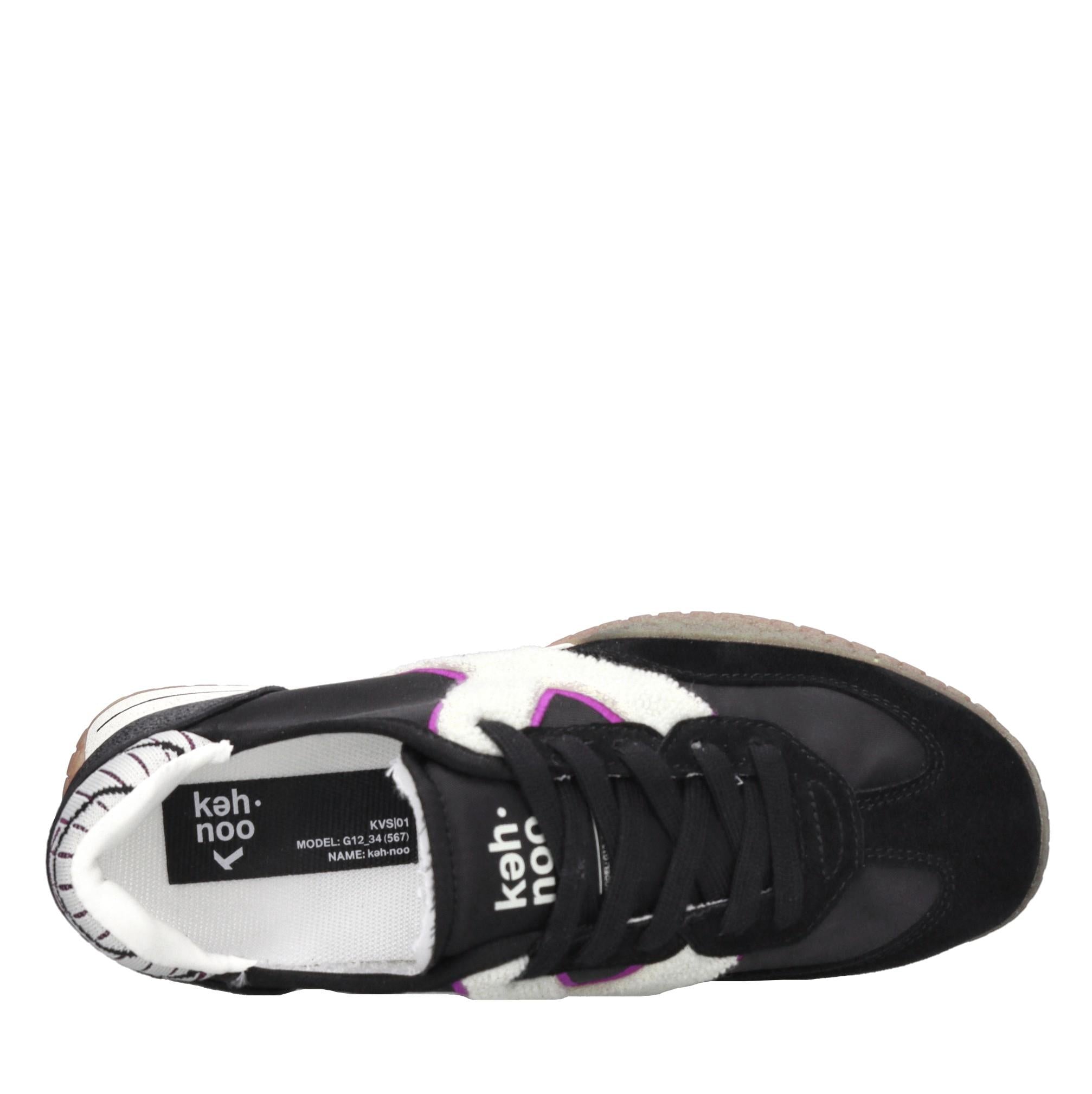 Sneakers in camoscio, tessuto e gomma 