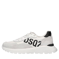 Sneakers in pelle e tessuto 