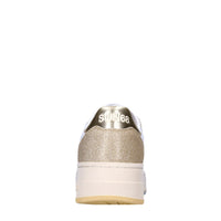 Sneakers in glitter e pelle 