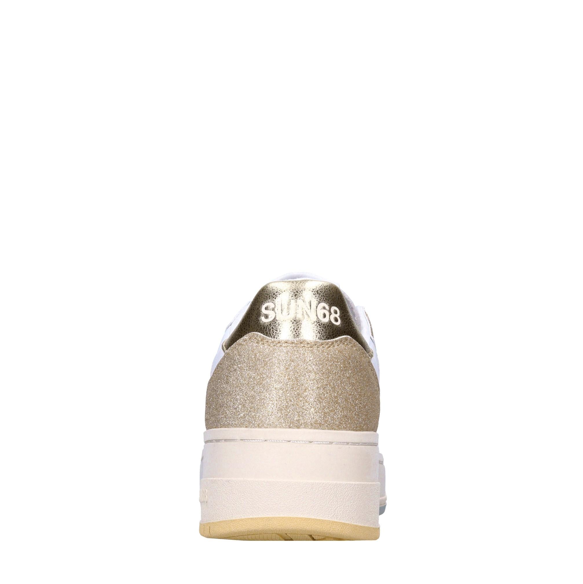Sneakers in glitter e pelle 