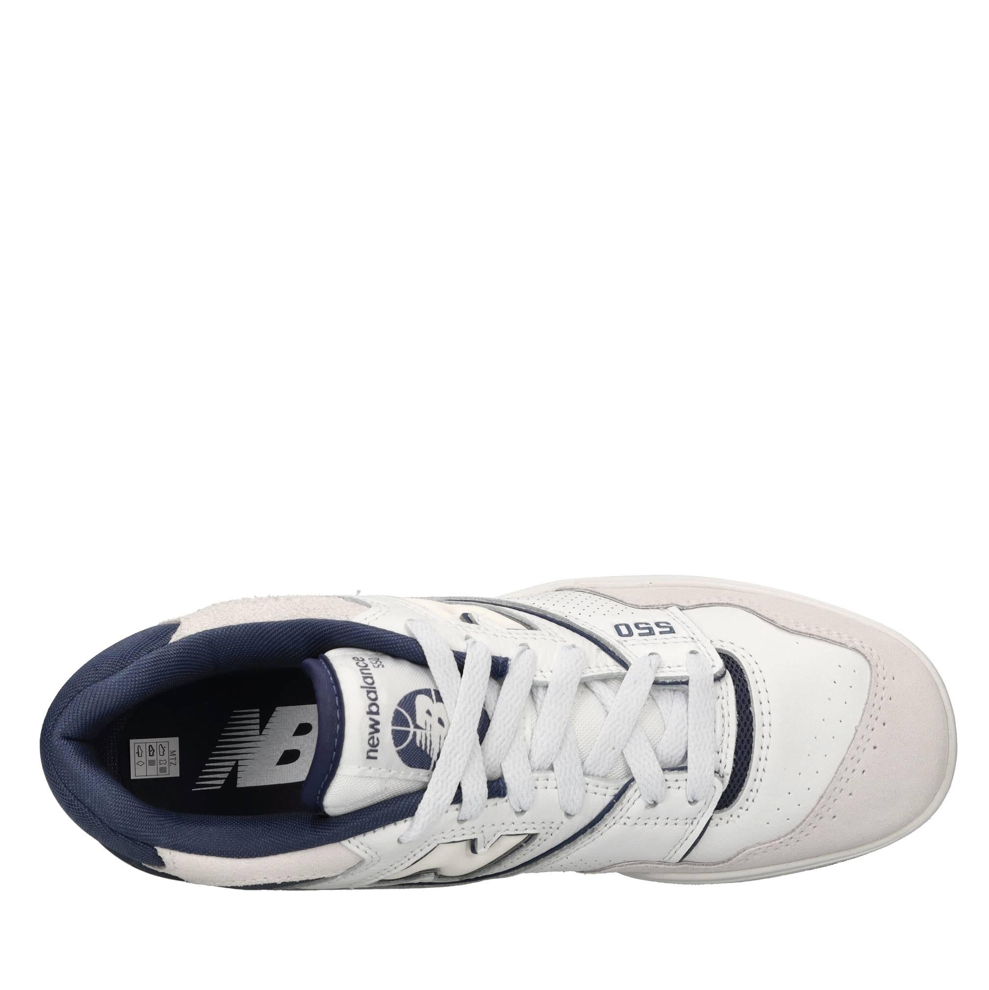 Sneakers in pelle e tessuto 