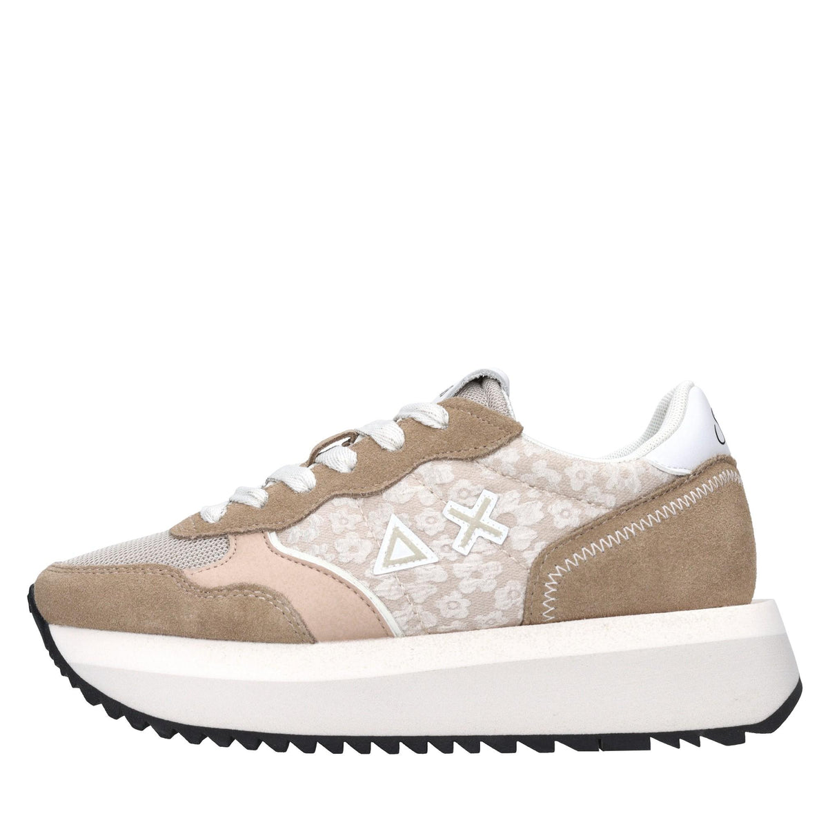 Sneakers in camoscio e tessuto 