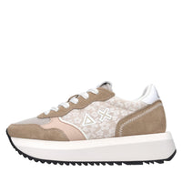 Sneakers in camoscio e tessuto 