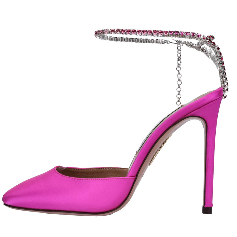 Décolleté slingback in raso 