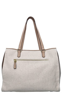 Borsa in tessuto e pelle 