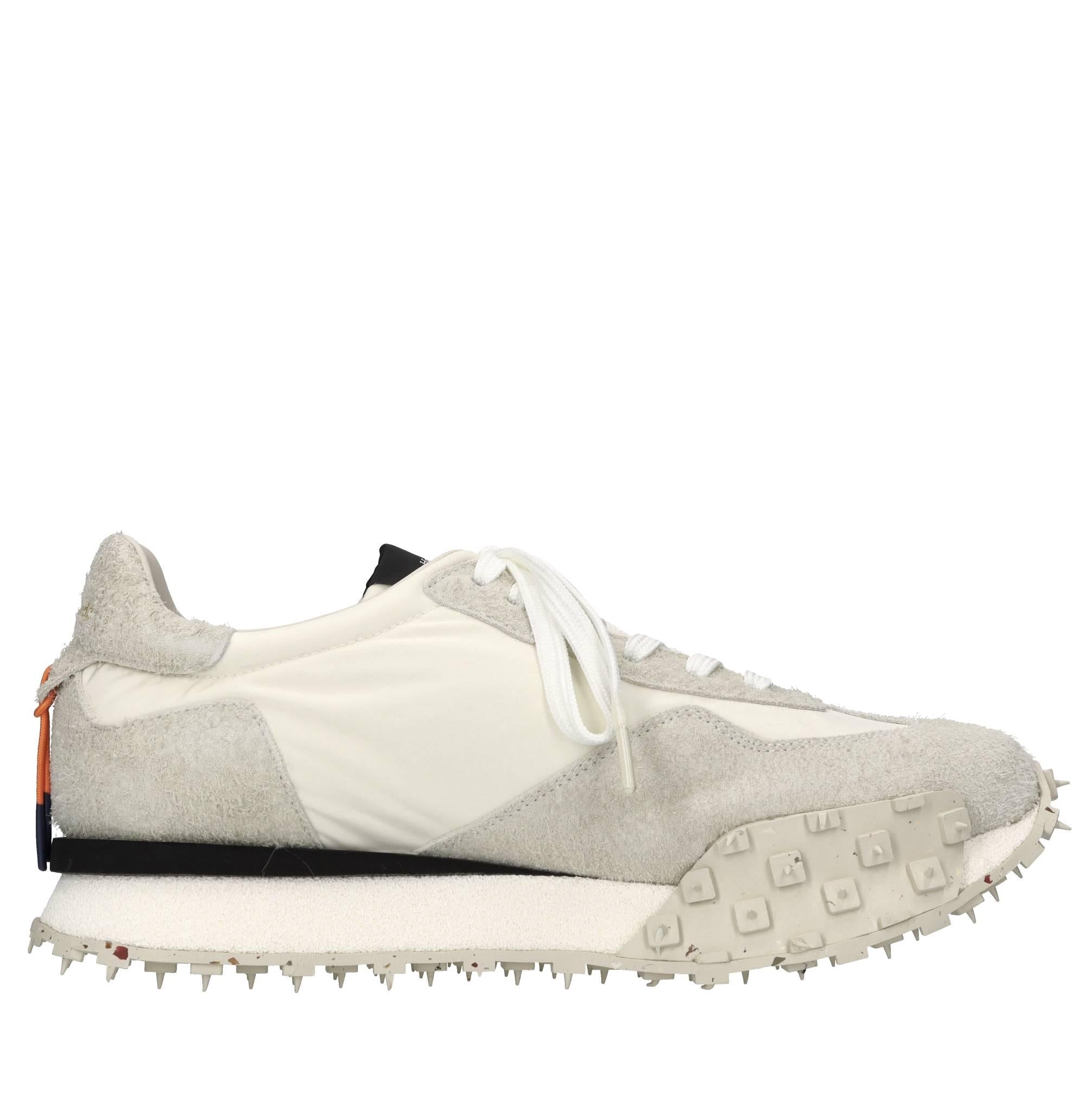 Sneakers in camoscio,pelle e tessuto 