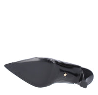 Décolleté slingback in pelle 
