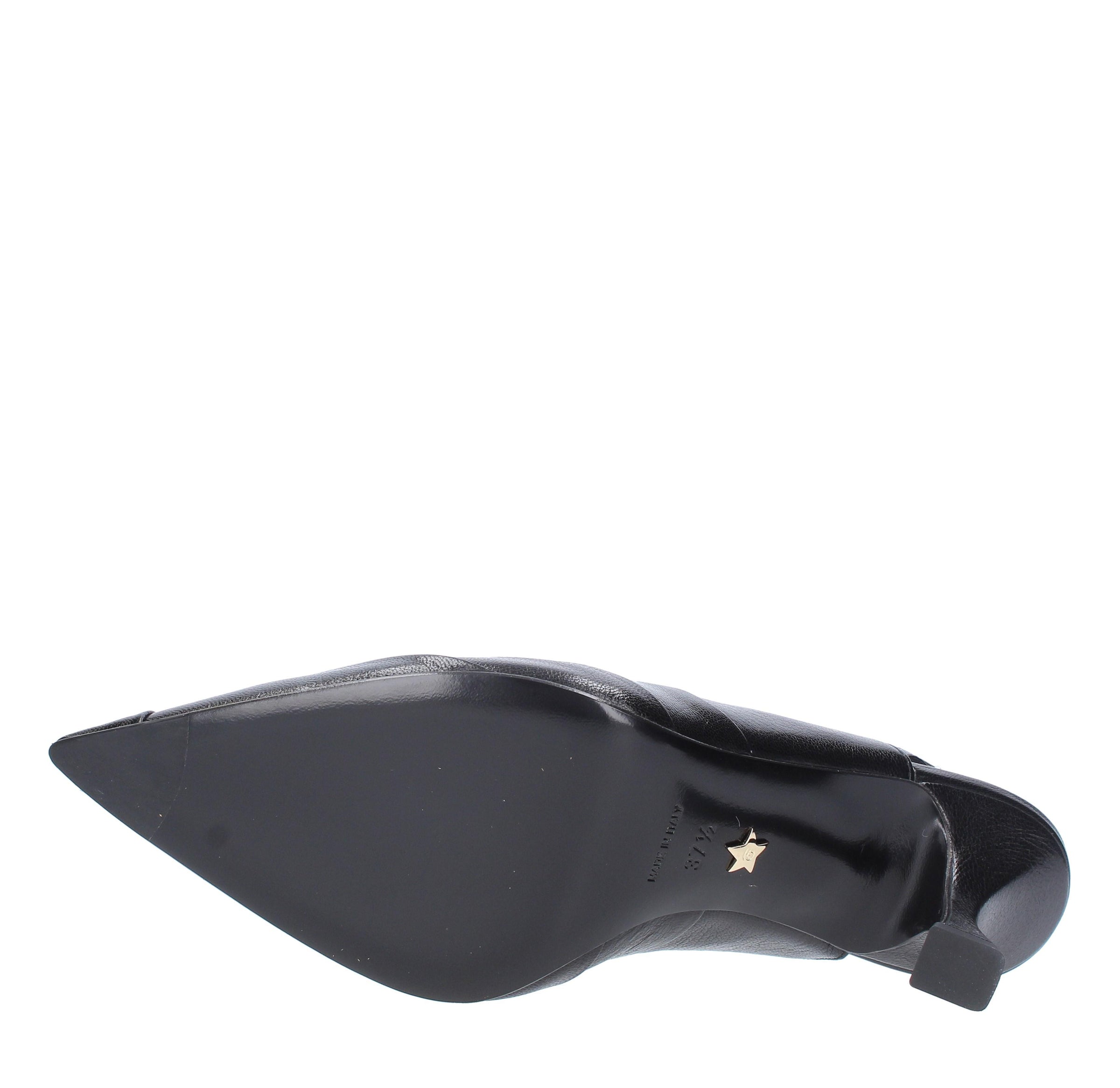 Décolleté slingback in pelle 