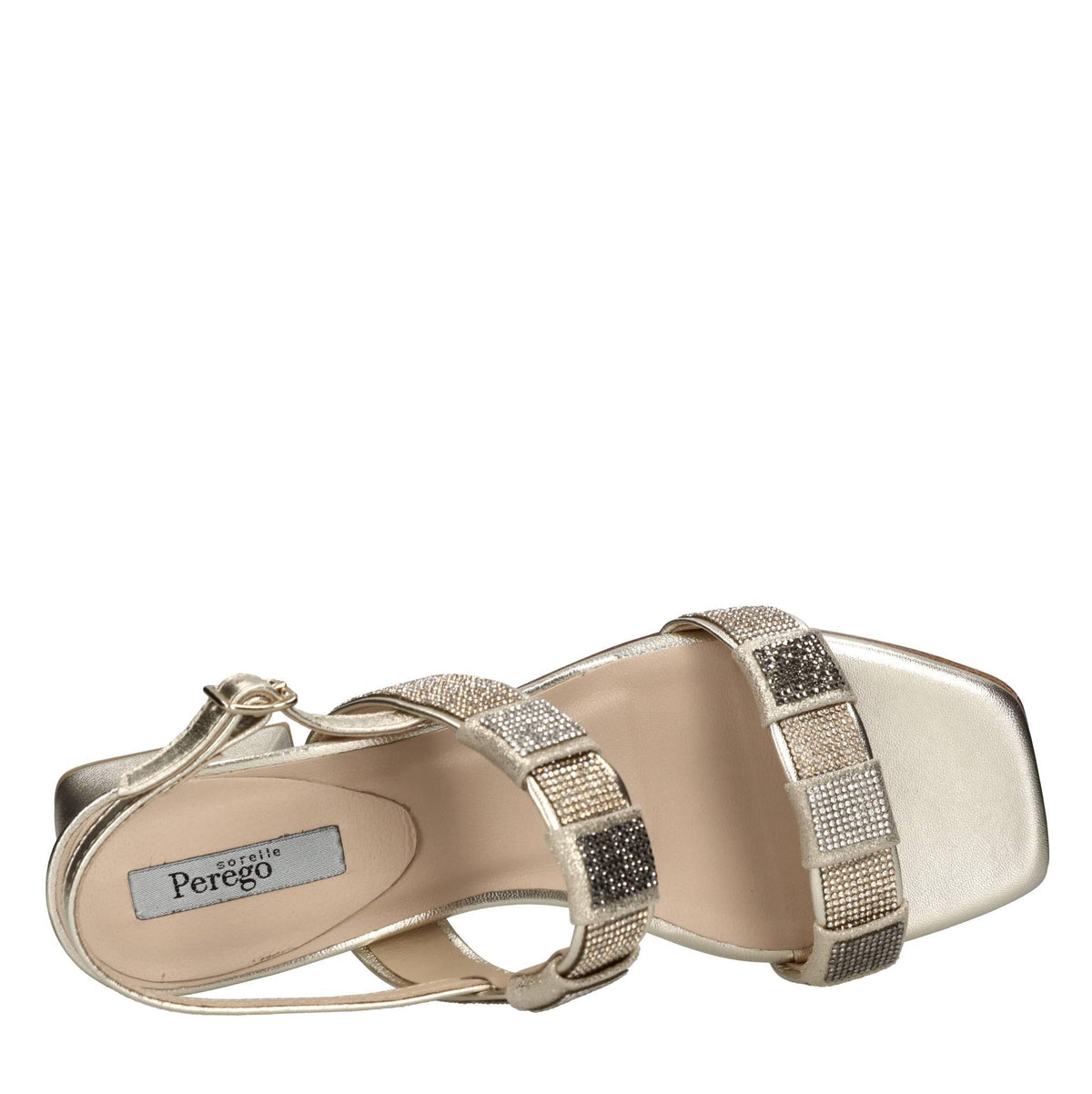 Sandali in pelle e strass 