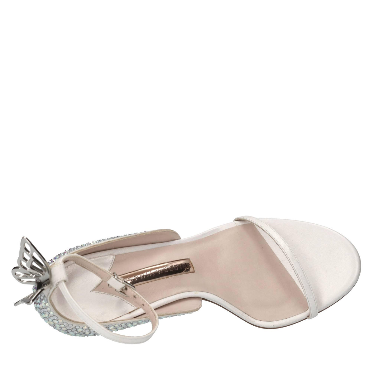 Sandali in pelle e strass 