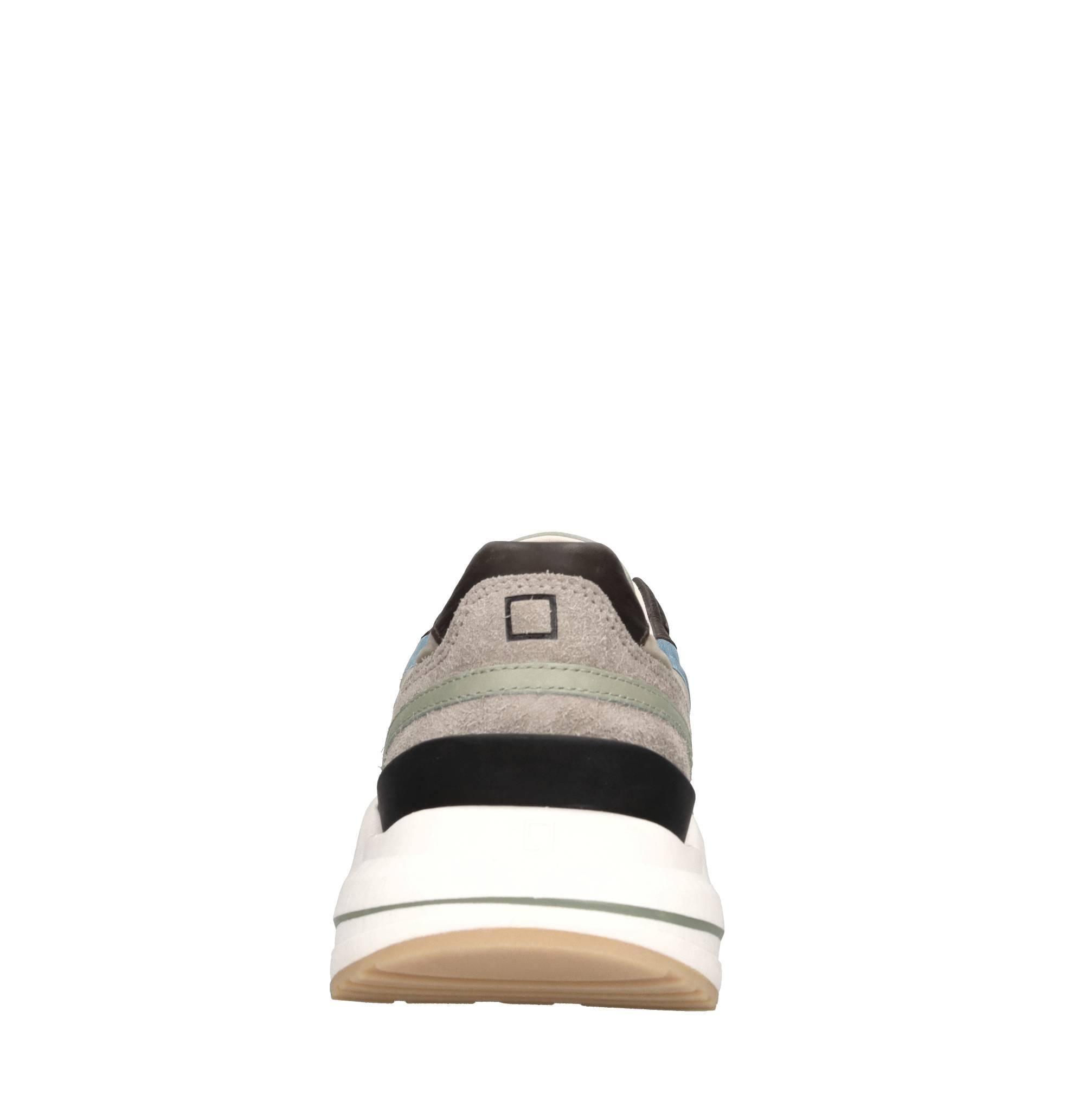 Sneakers in camoscio e tessuto 