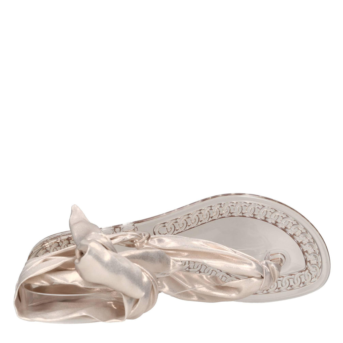 Sandali flat Jelly in PVC e tessuto 